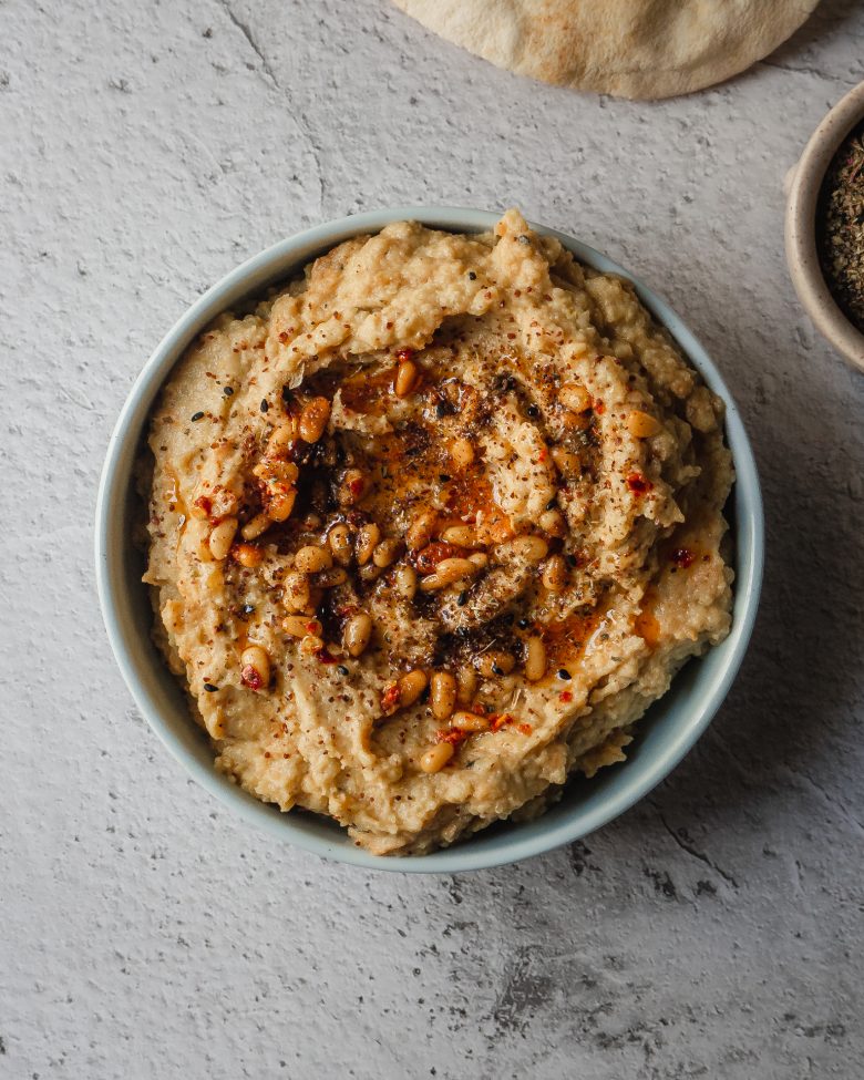 Baba ganoush με καπνιστά κολοκυθάκια