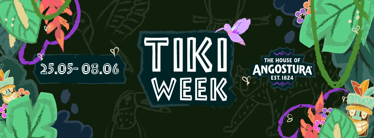 Aπό τις 25 Μαΐου μέχρι τις 8 Ιουνίου, 30 bars σε 14 Tiki πόλεις θα γιορτάσουν το Tiki Week με μοναδικά Angostura cocktails, και δώρο limited-edition Tiki ποτήρι.